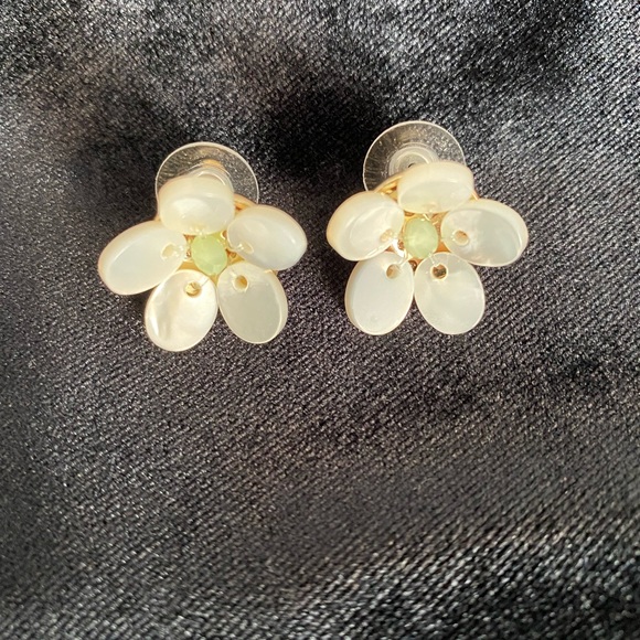 Mother of Pearl 14k Plated Earrings - Picture 2 of 4